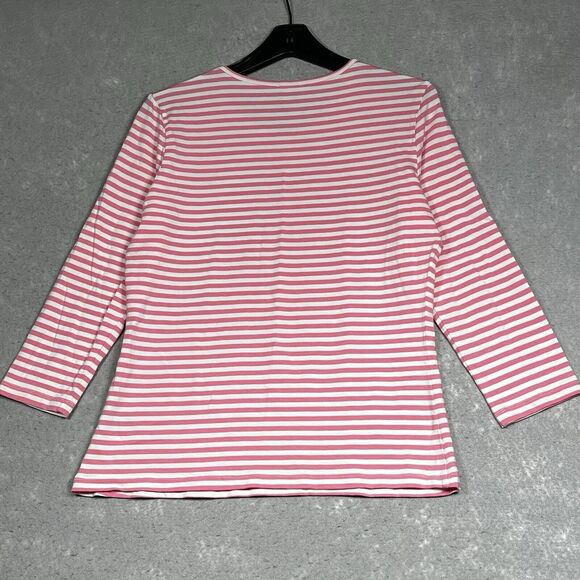 J. McLaughlin Shirt Womens Size Large Multicolored Striped Long Sleeve - Picture 7 of 10